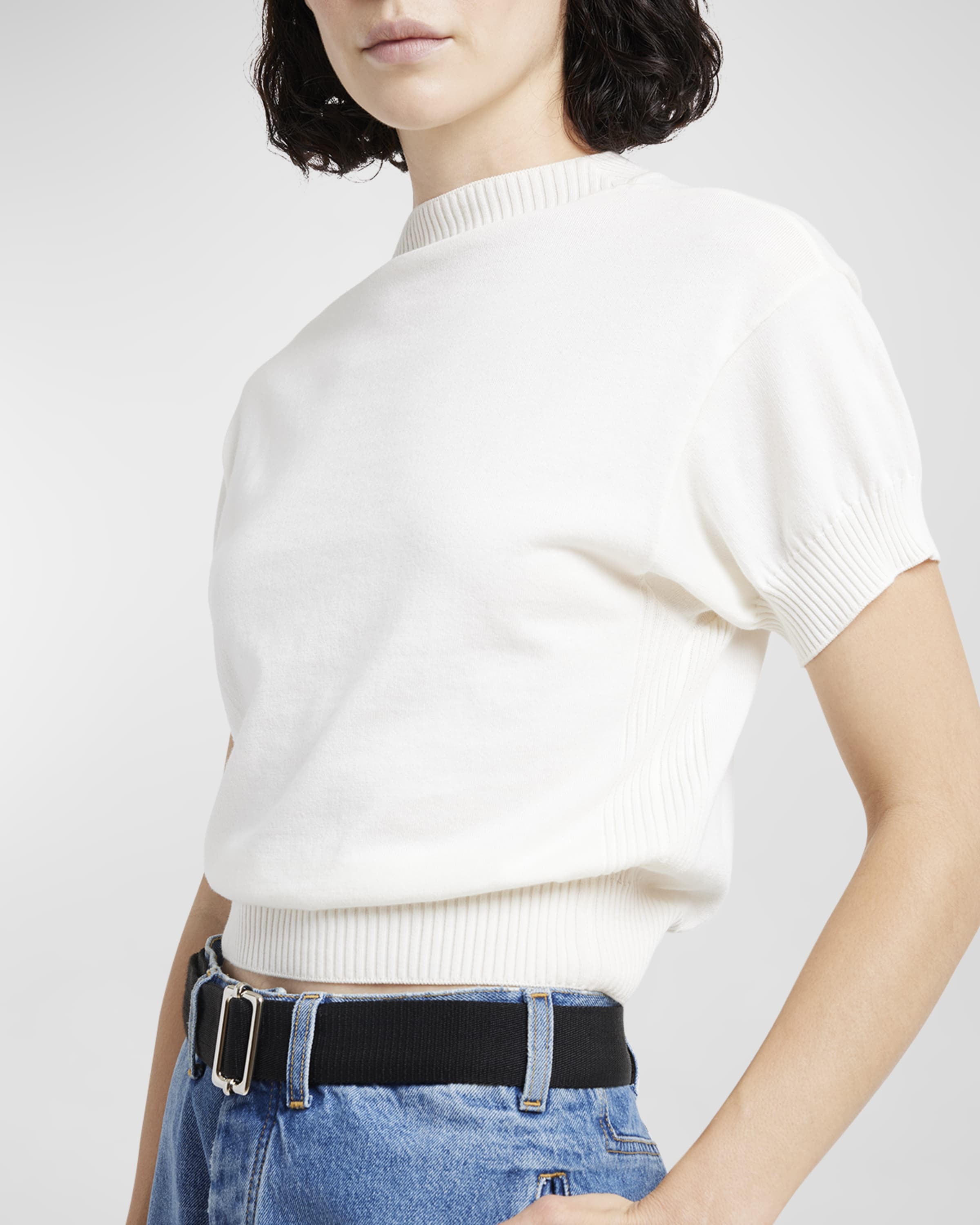 Mock-Neck Knit Top - 6