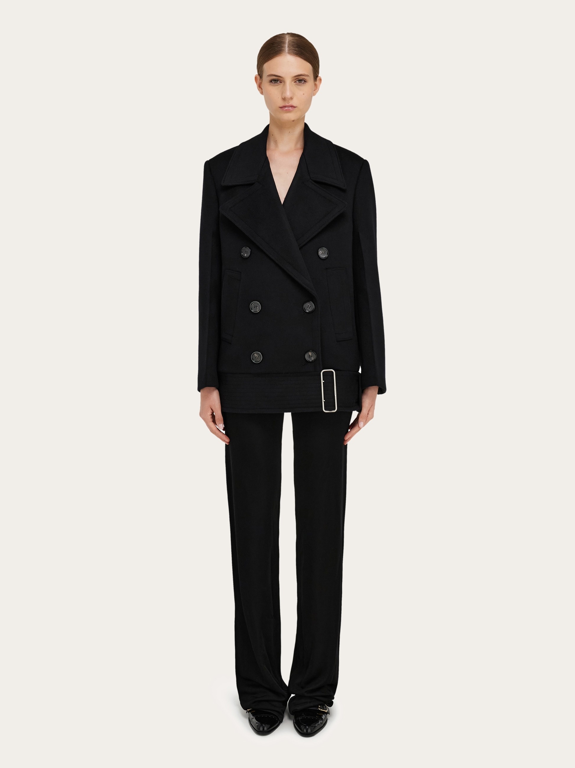 Wool and cashmere peacoat - 7