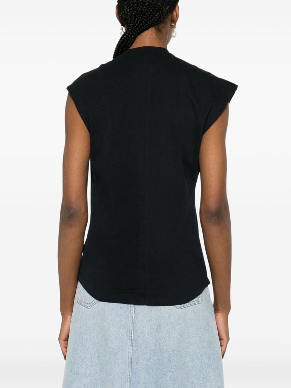 asymmetric organic cotton T-shirt - 4