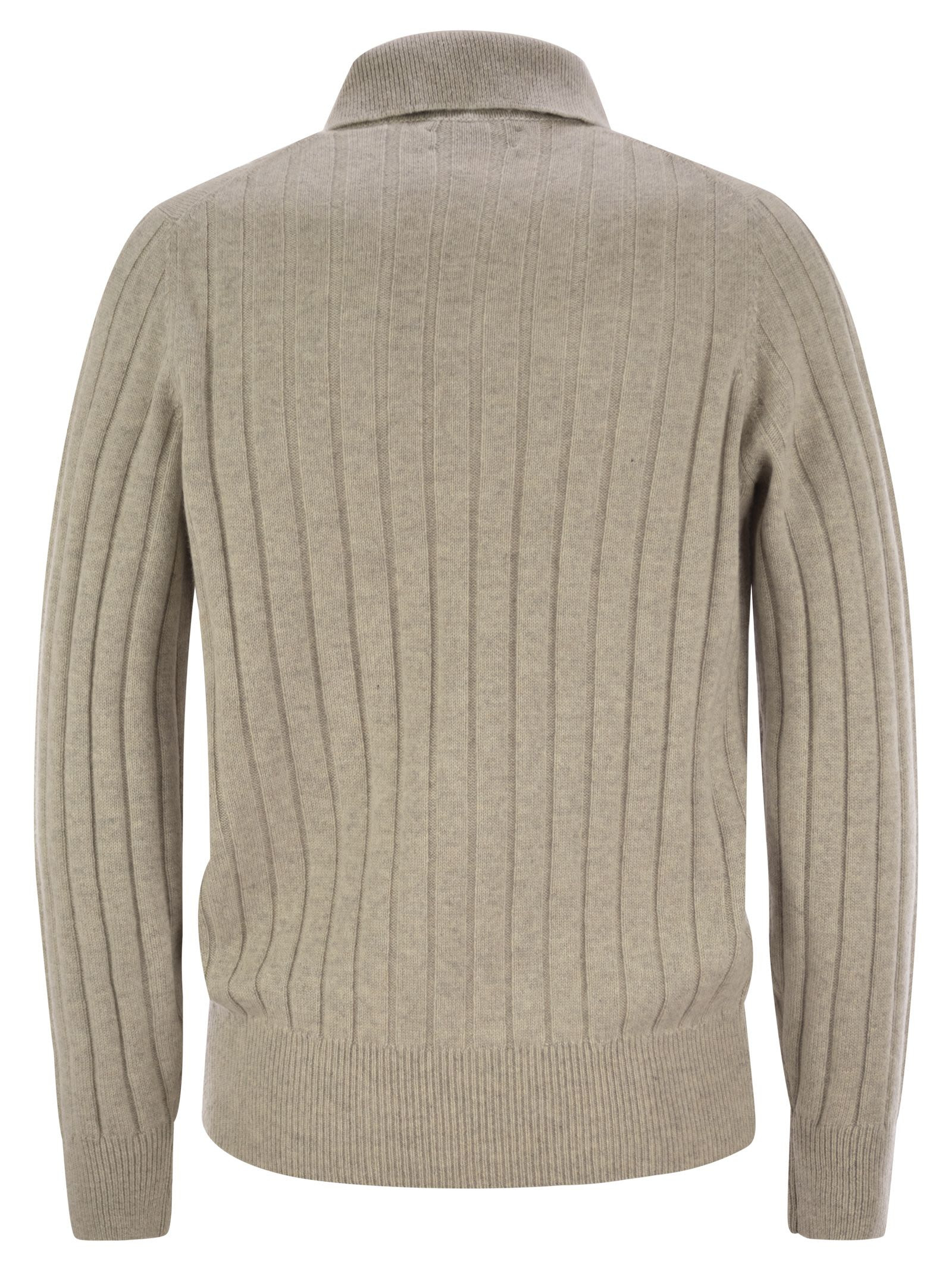 Brunello Cucinelli Men Cashmere Knit Polo Shirt - 2