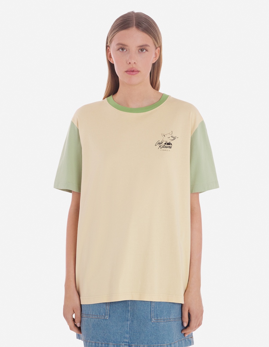 CAFE KITSUNE COLORBLOCK RELAX TEE-SHIRT - 4