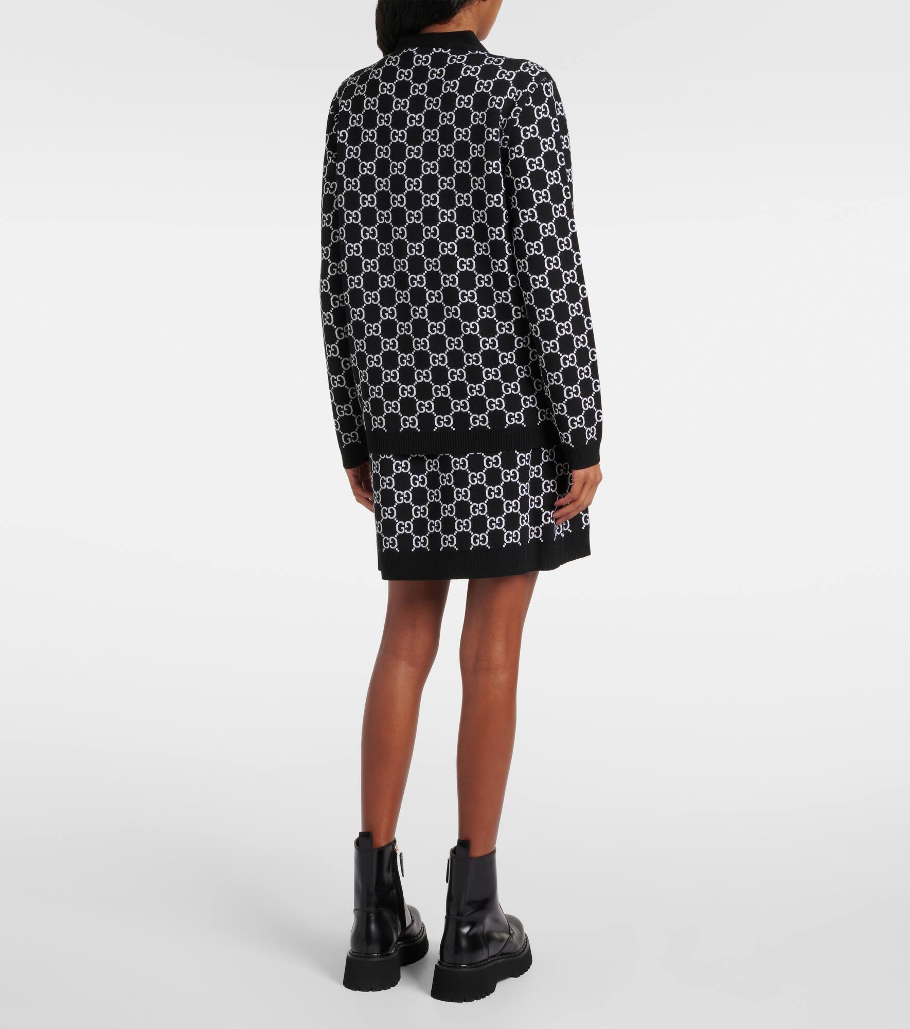 GG wool-blend jacquard cardigan - 3