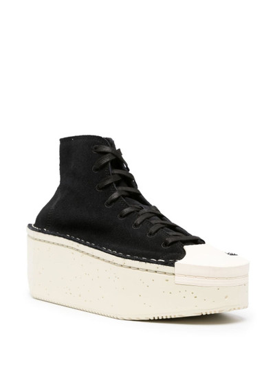Y-3 lace-up platform sneakers outlook