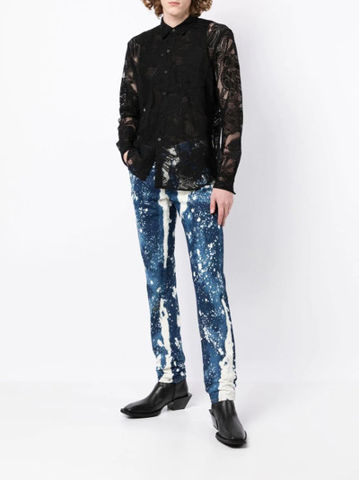 CHARLES JEFFREY LOVERBOY lace-detail button-up shirt outlook