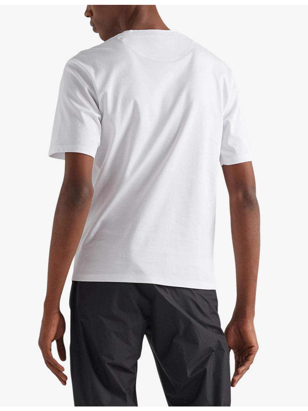Logo-patch crewneck cotton T-shirt - 4