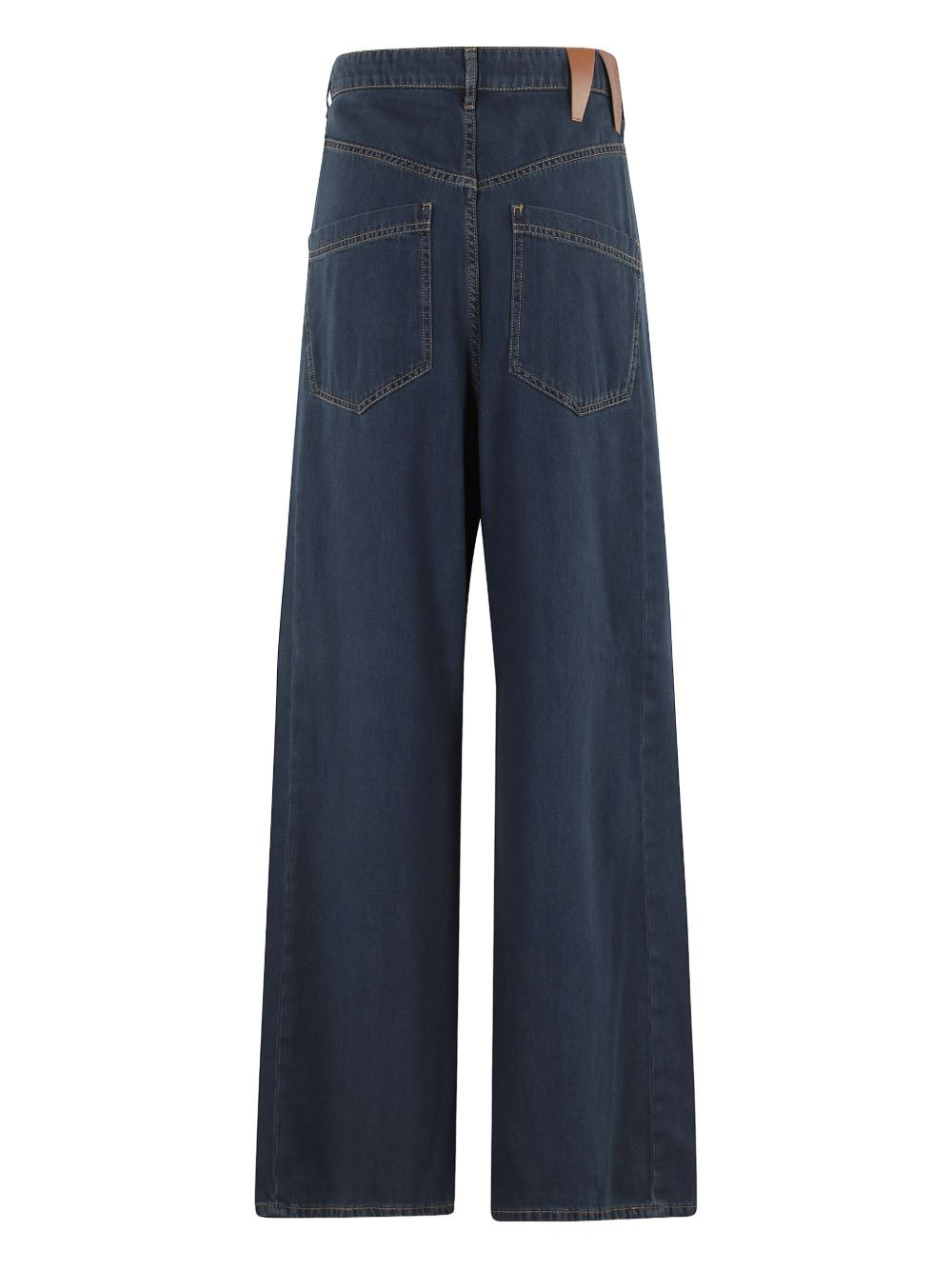 Ines fold-over wide-leg jeans - 2