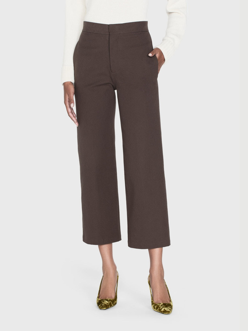 Le Jane Crop Trouser in Chocolate Brown 3