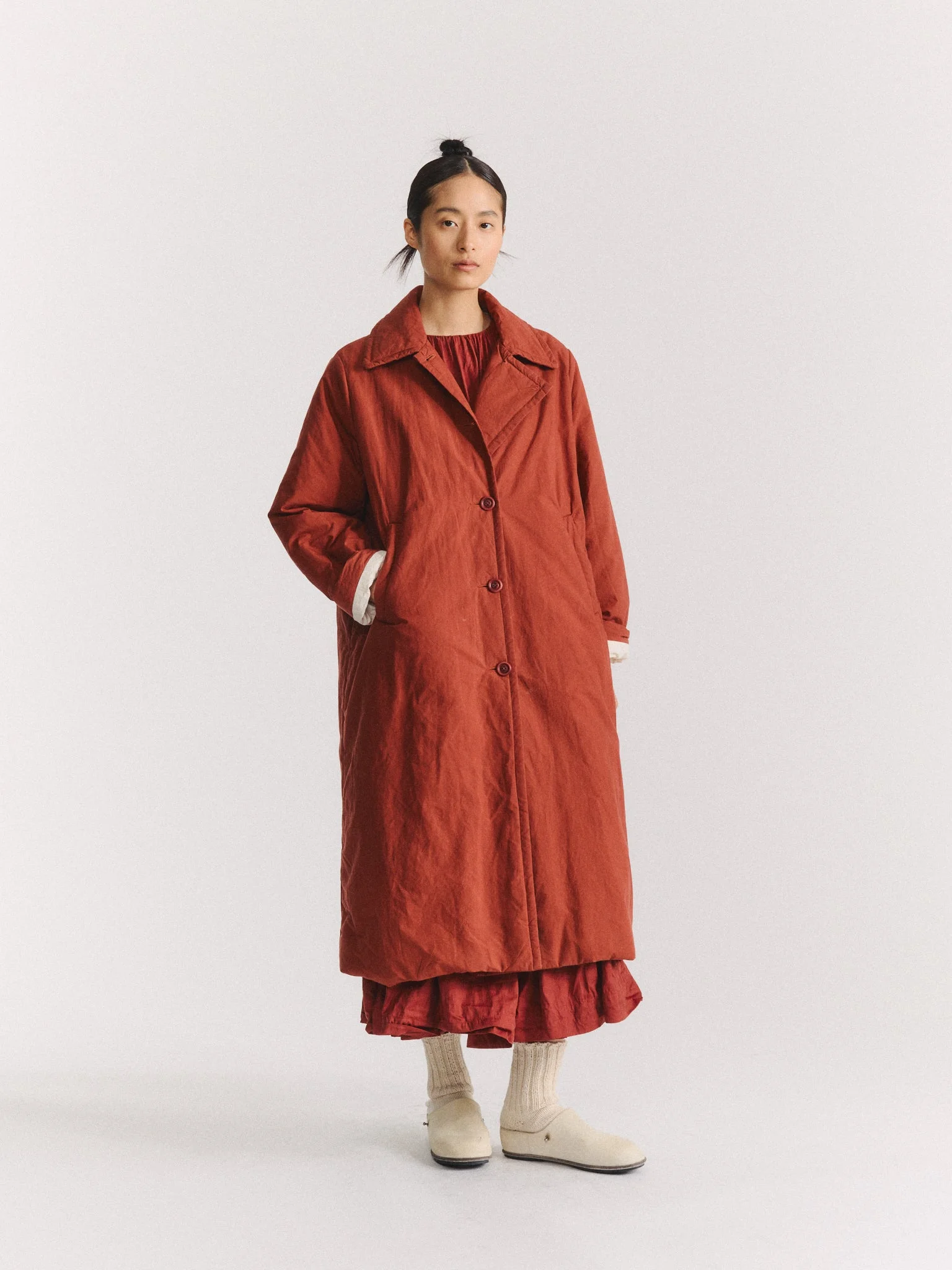 SALLY COAT - L WAX - TERRACOTTA - 1