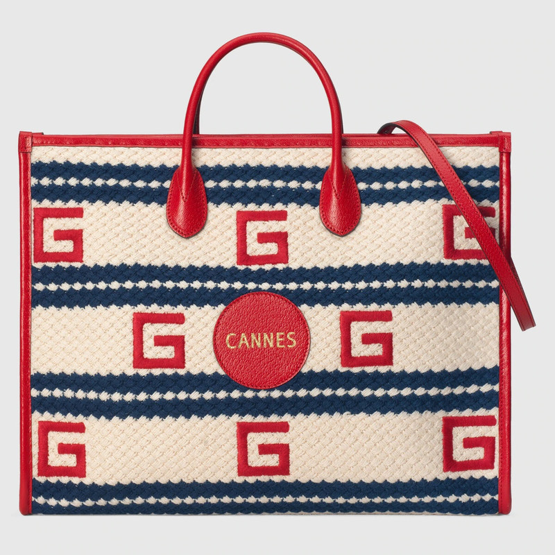 Cannes striped tote bag 1
