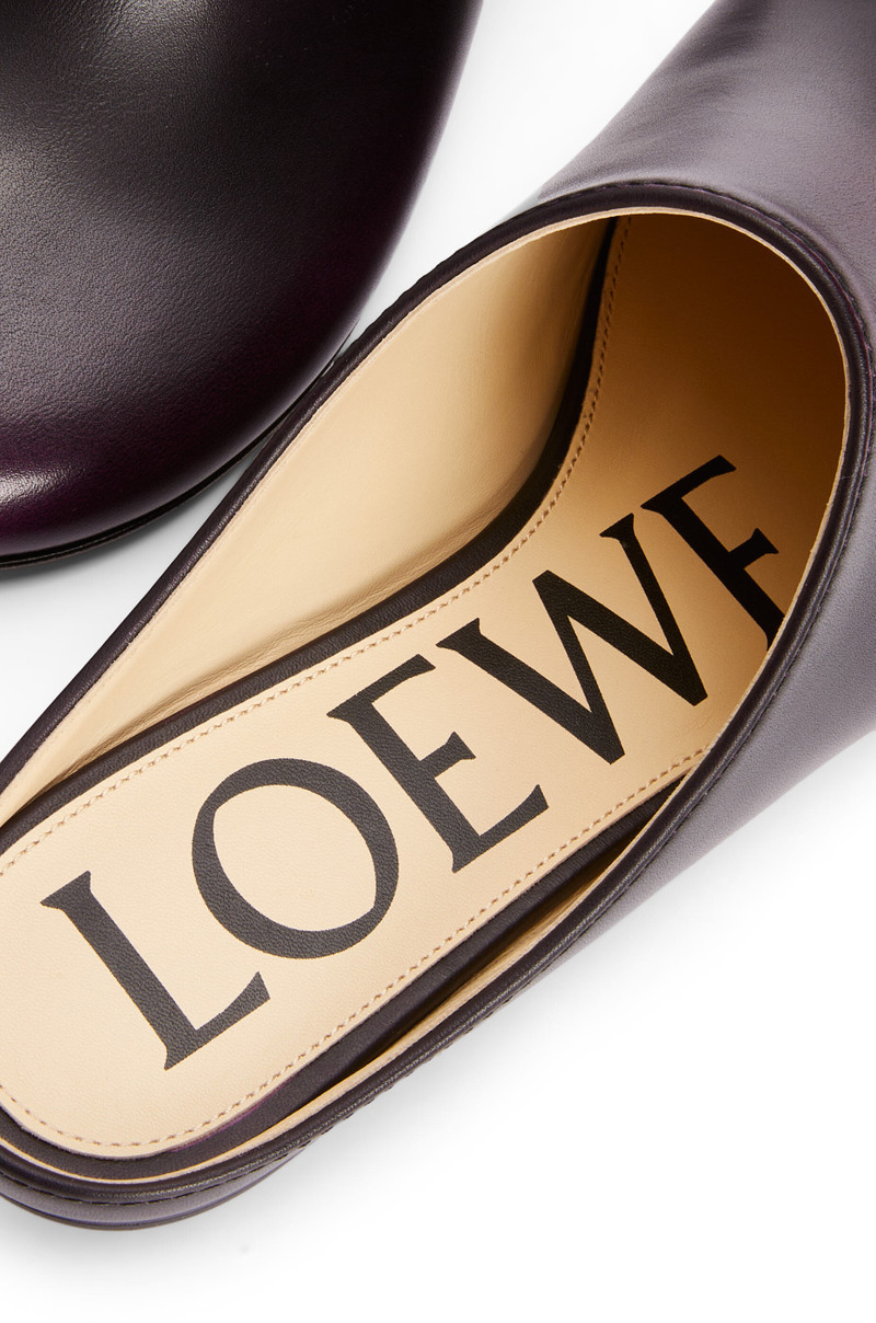 Flat mule in bi-colour brushed-off calfskin 5