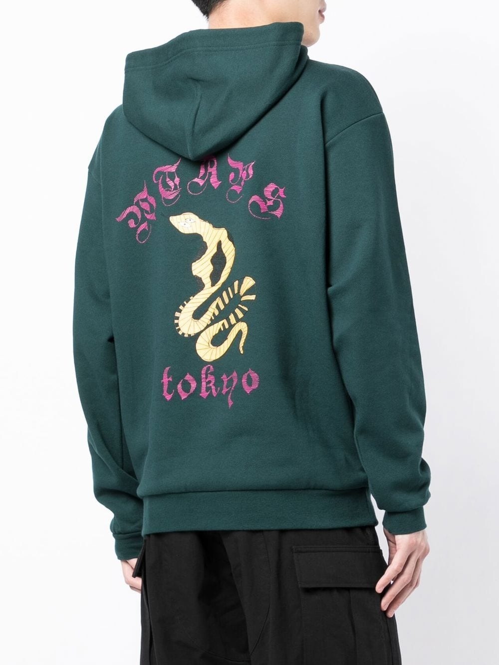 embroidered-logo pullover hoodie - 4