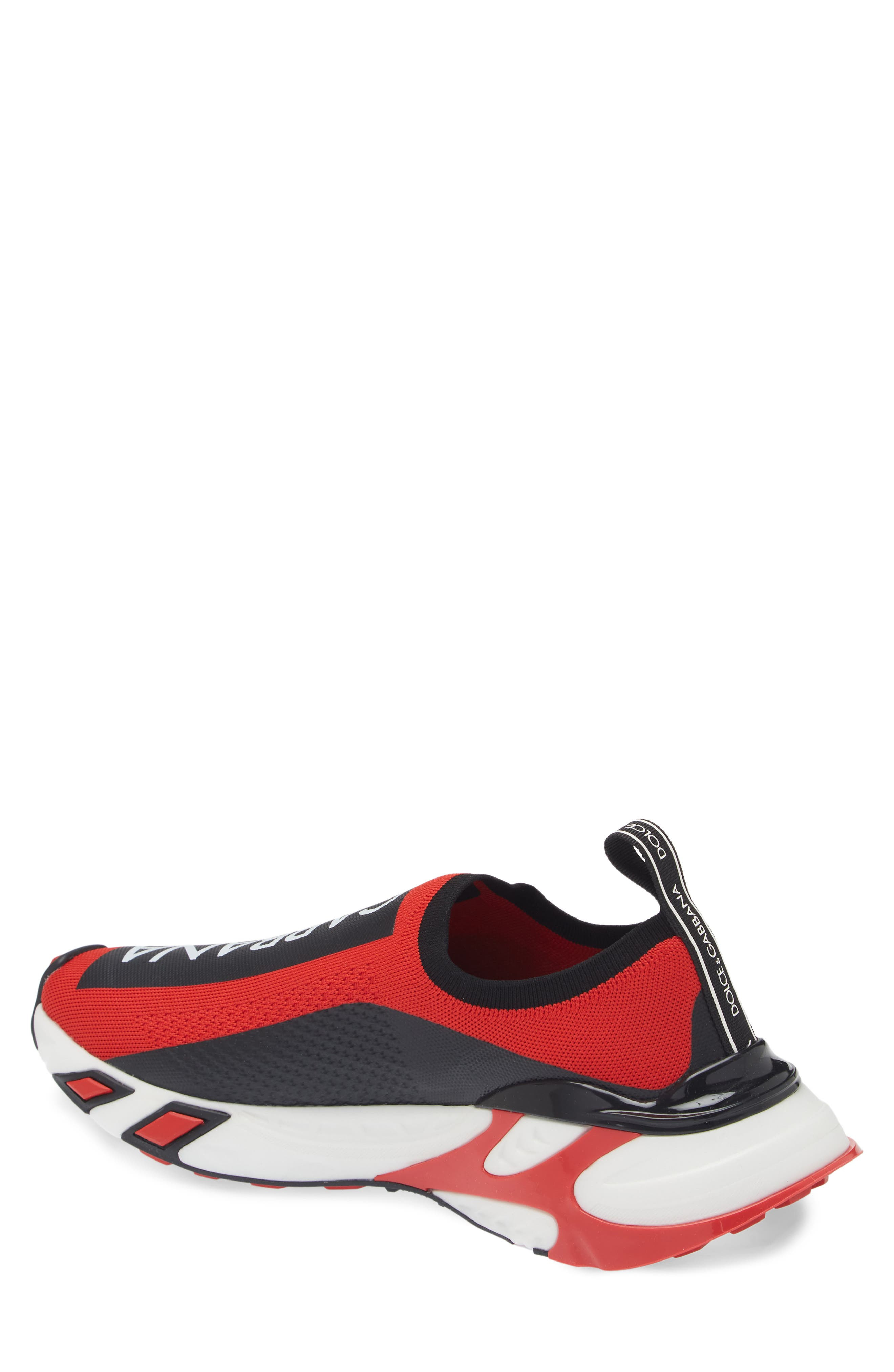 Dolce&Gabbana Sorrento Logo Slip-On Sneaker in Red/Black/White at Nordstrom - 2