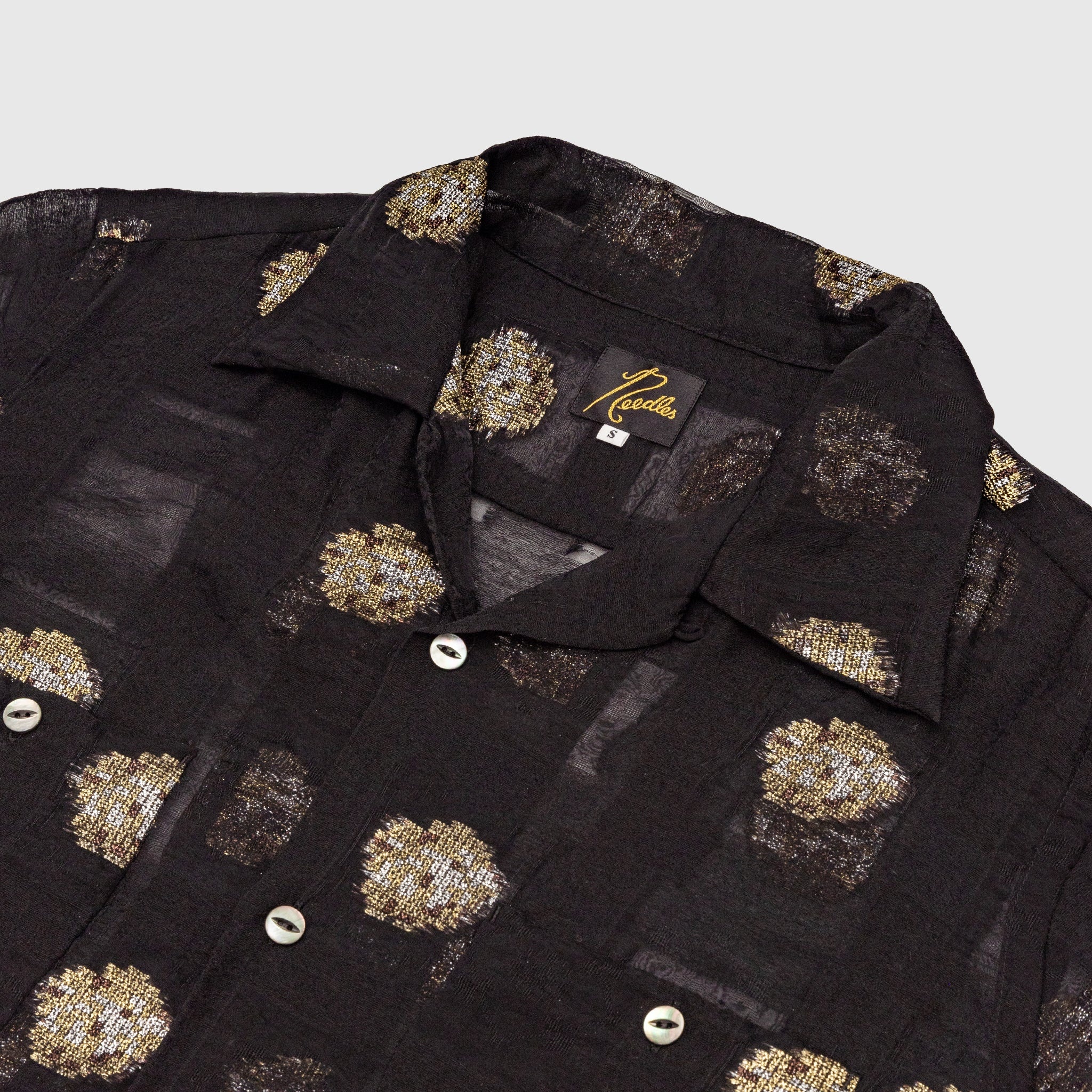 NEEDLES ORIENTAL LAME JAQUARD ONE-UP SHIRT | REVERSIBLE