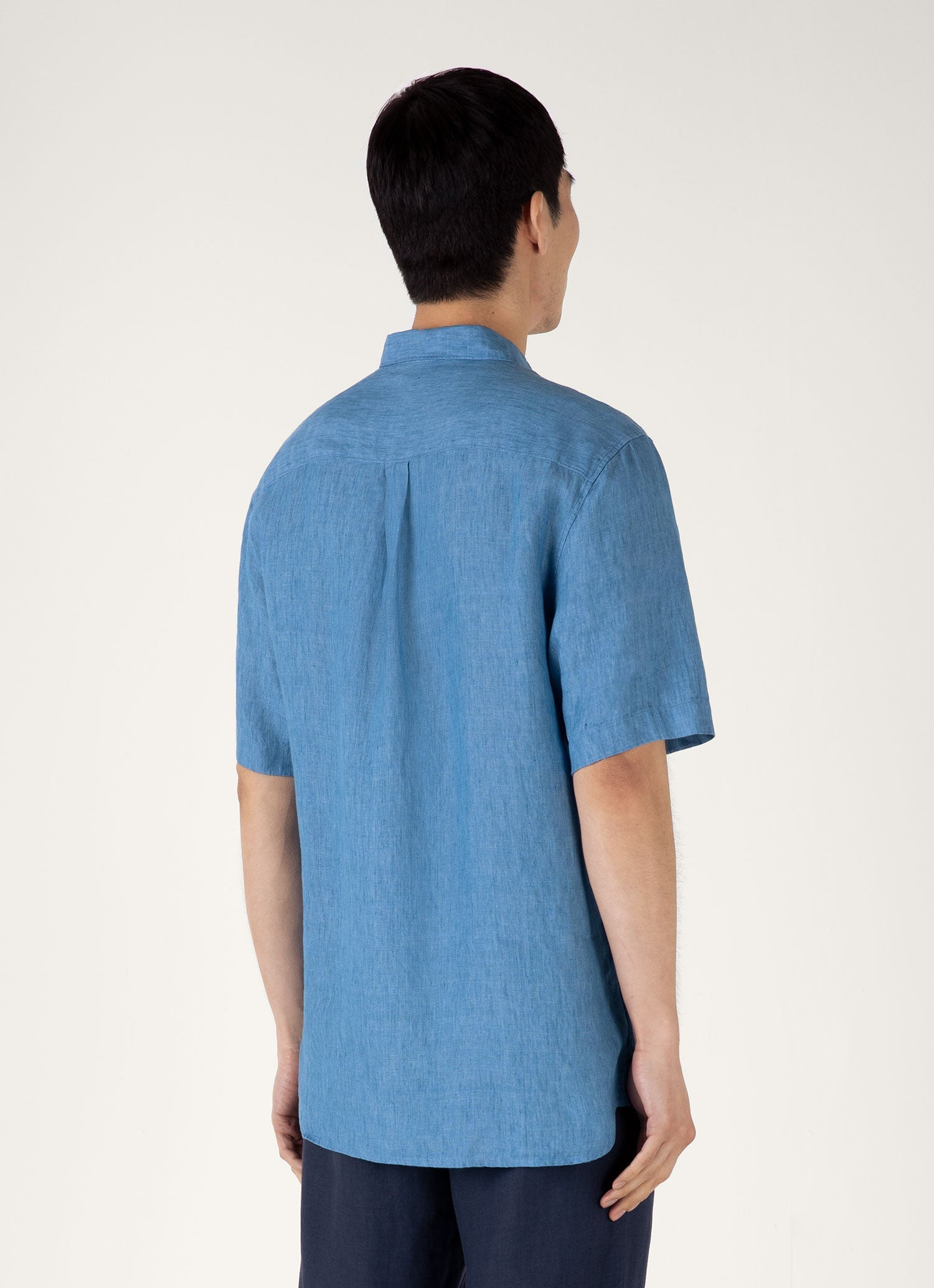 Short Sleeve Linen Shirt - 5