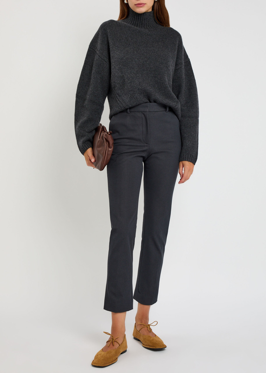 Joseph Coleman Tapered-leg Stretch-twill Trousers - 4