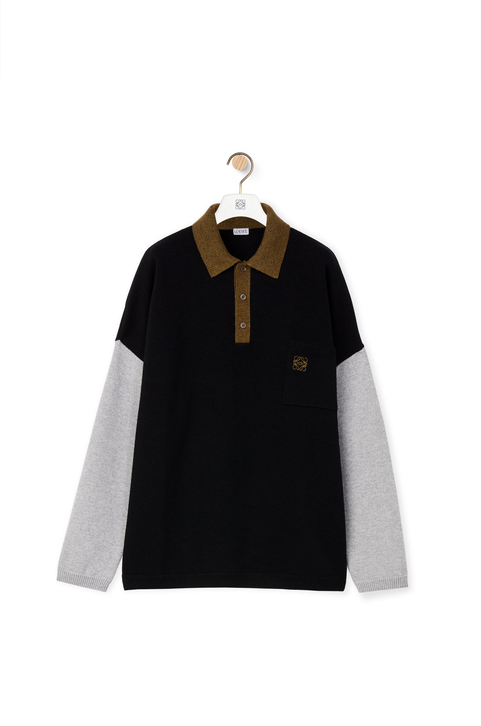 Polo collar sweater in wool - 1