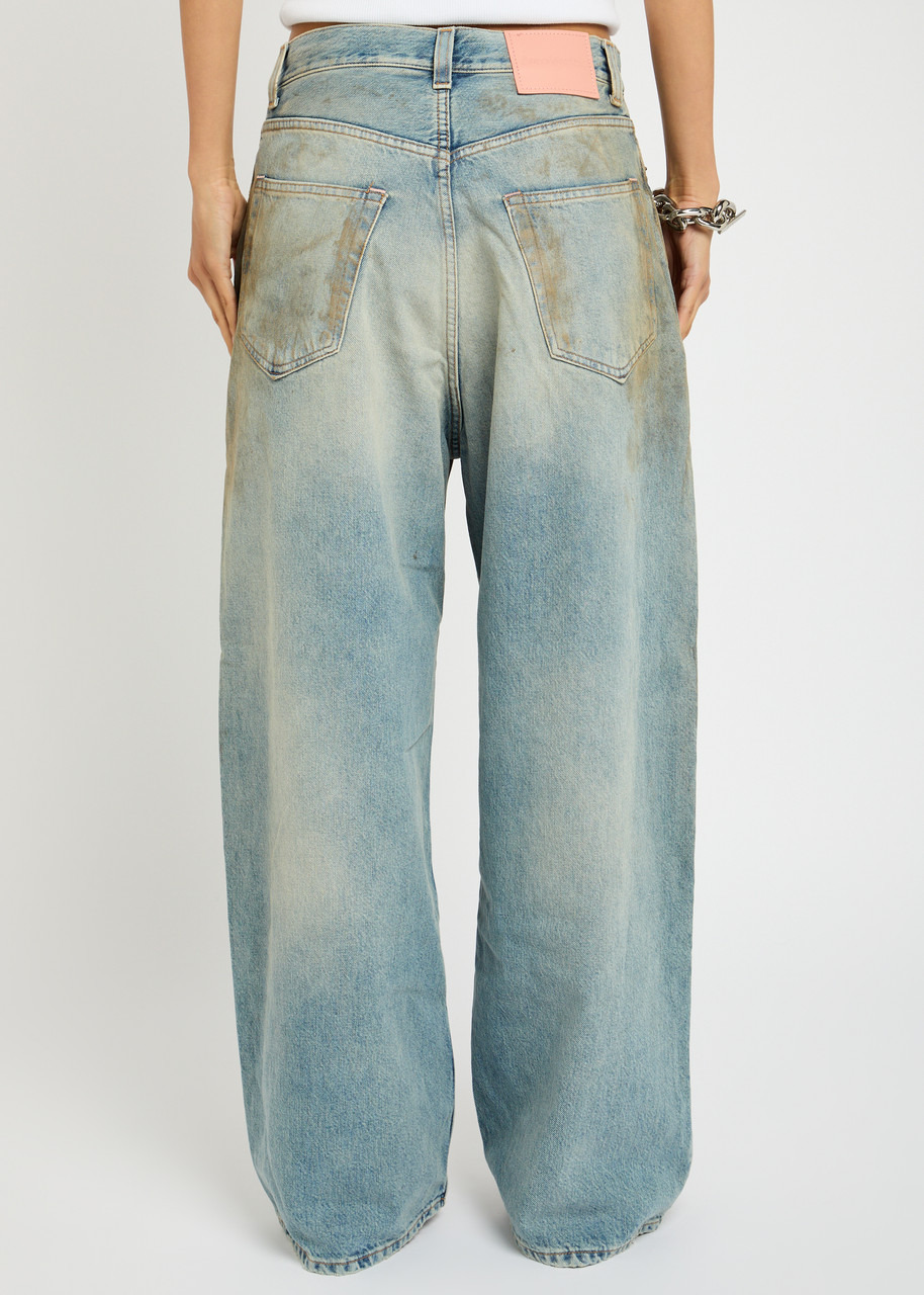 Acne Studios Penicillin Dirt-effect Wide-leg Jeans - 3