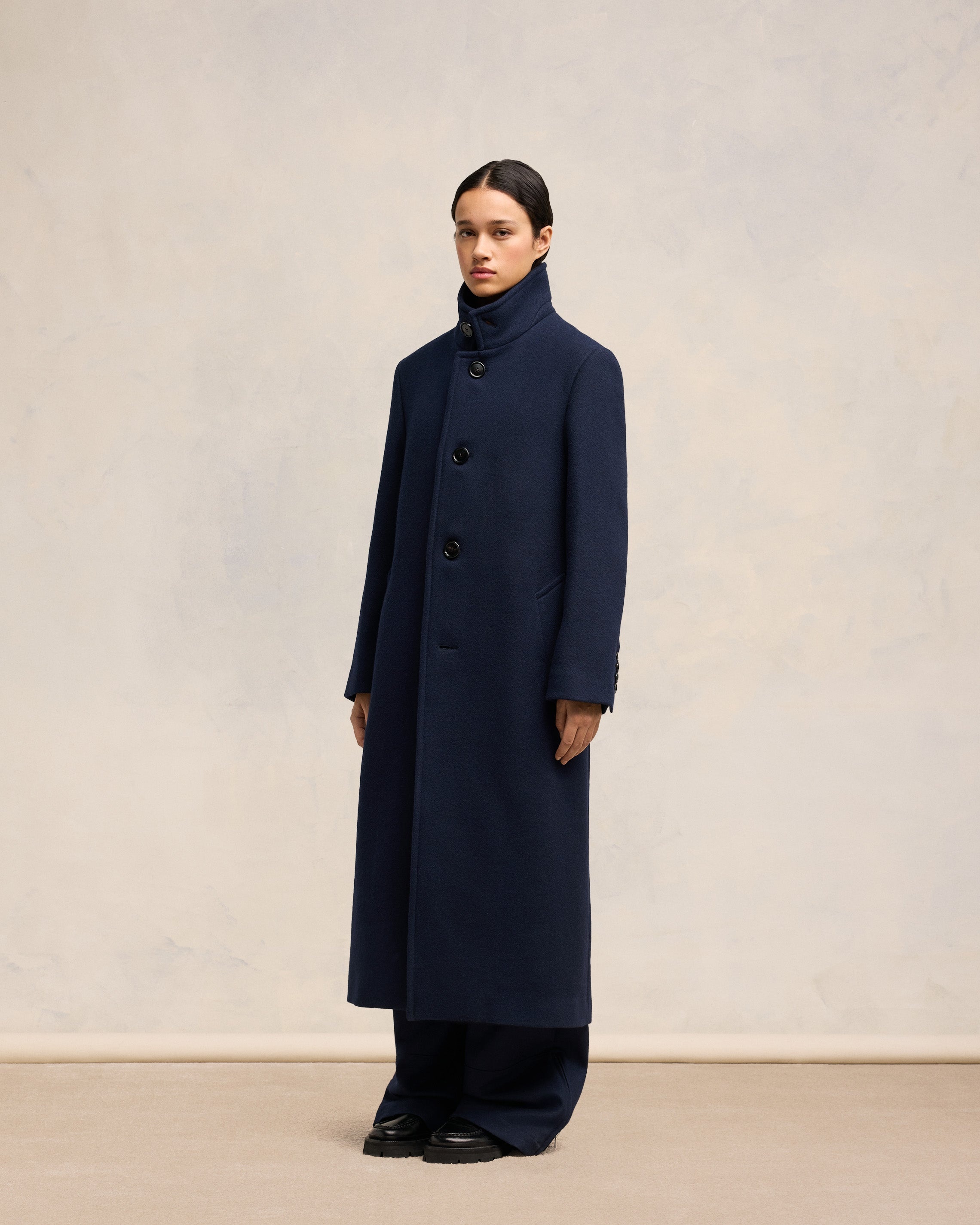 HIGH COLLAR COAT - 6