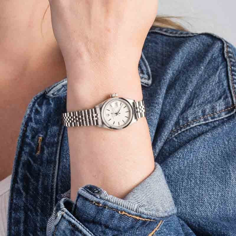 Ladies Rolex Date 69160 White Dial - 5