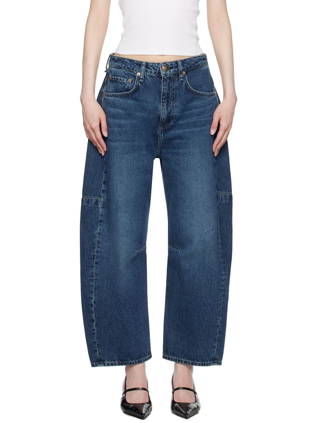 Blue Charlie Barrel Jeans - 1