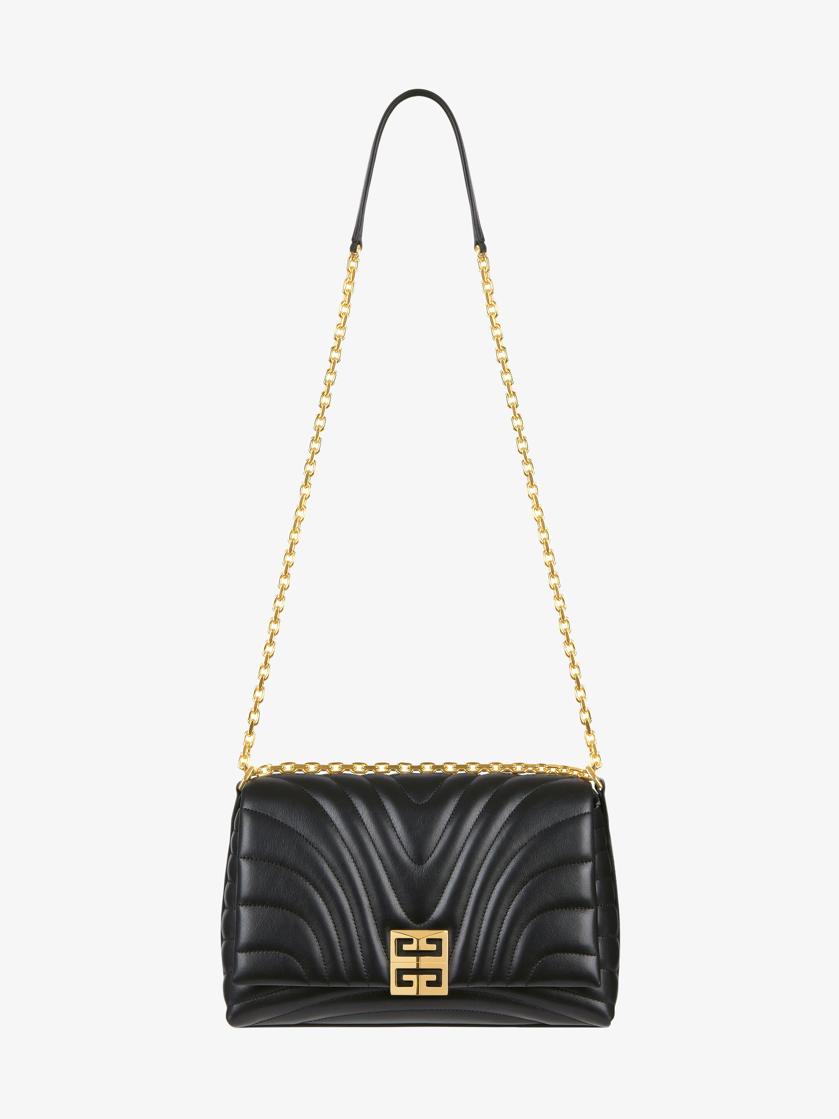 MEDIUM 4G SOFT BAG IN QUILTED LEATHER WITH CHAIN - 4