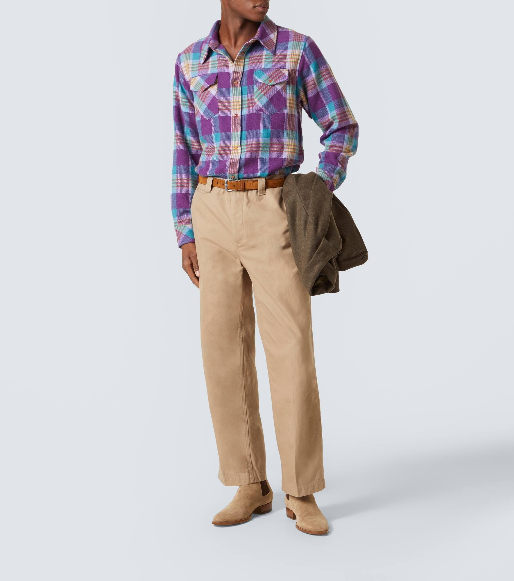 Checked cashmere shirt - 2