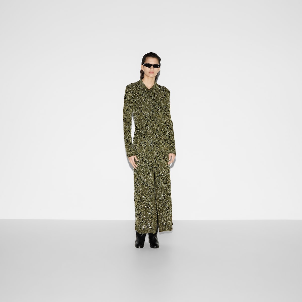 Wool and viscose blend polo dress - 3