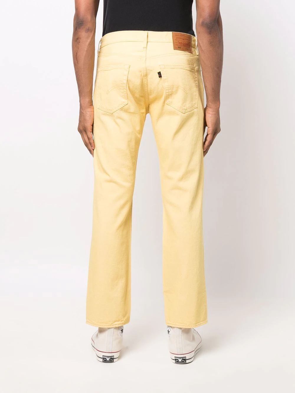 straight leg cotton trousers - 4