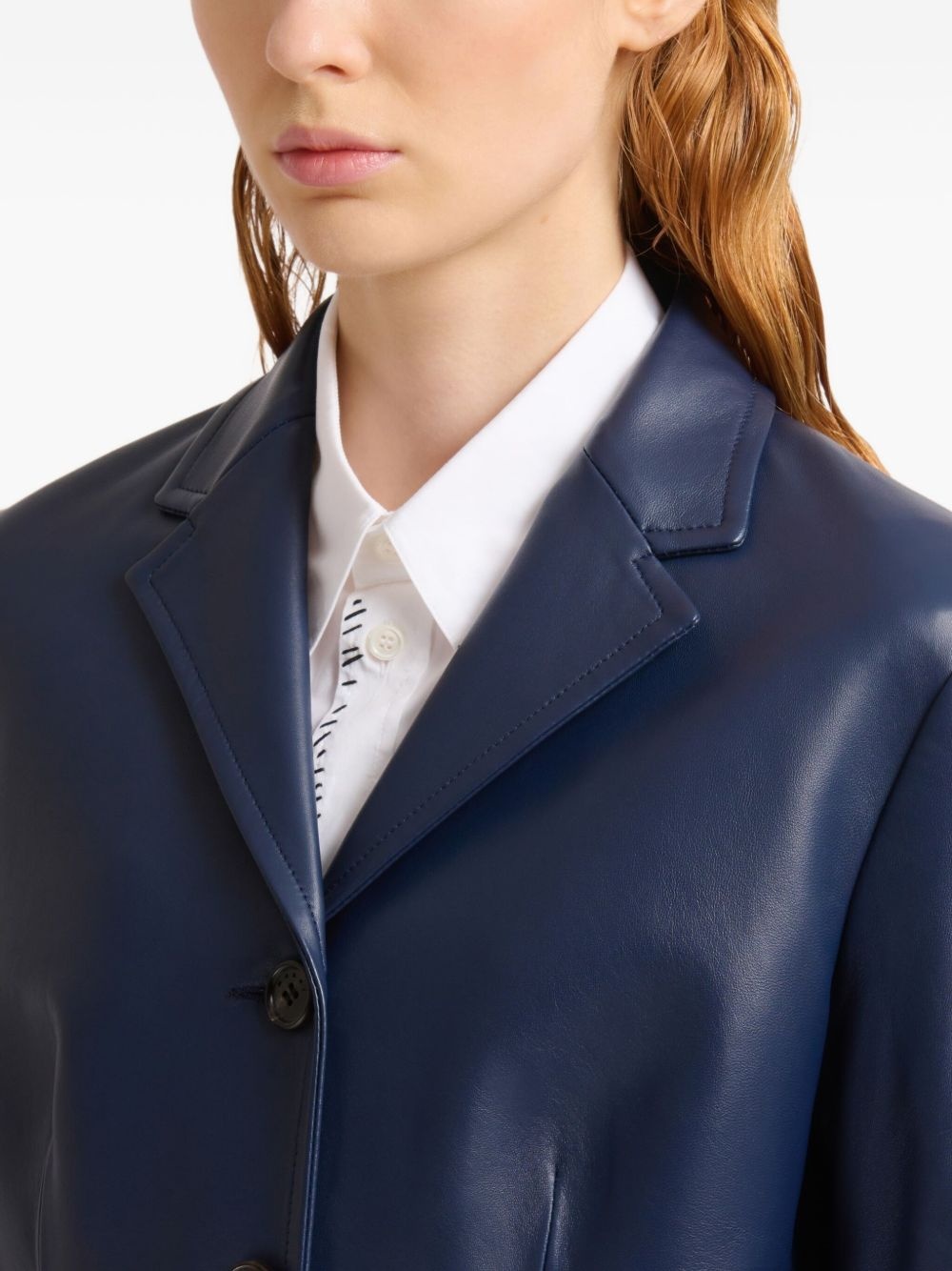 leather blazer - 5