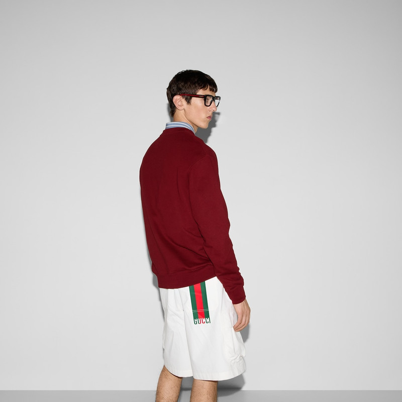 Embroidered cotton jersey sweatshirt 4