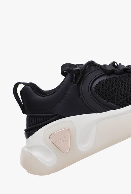 Black leather and mesh B-Runner sneakers - 7