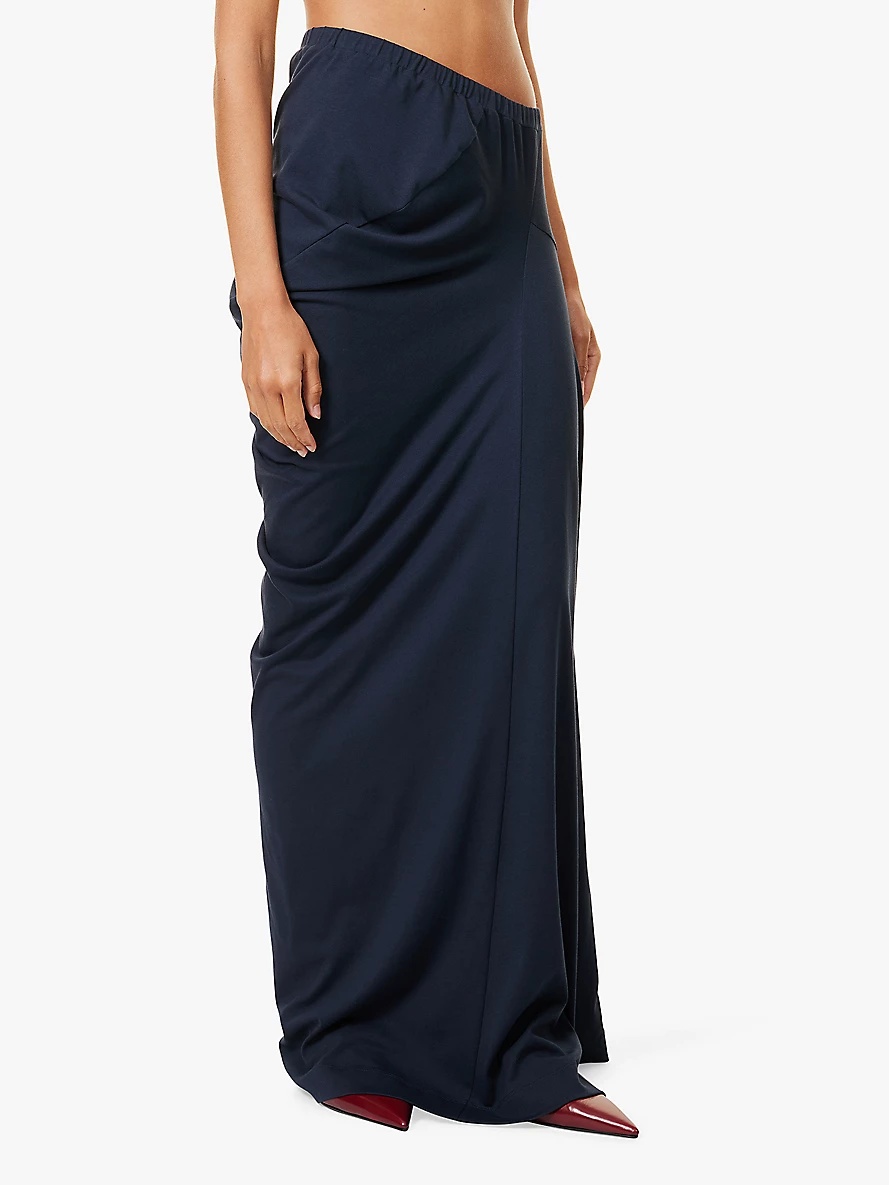 Herens draped cotton-jersey midi skirt - 3