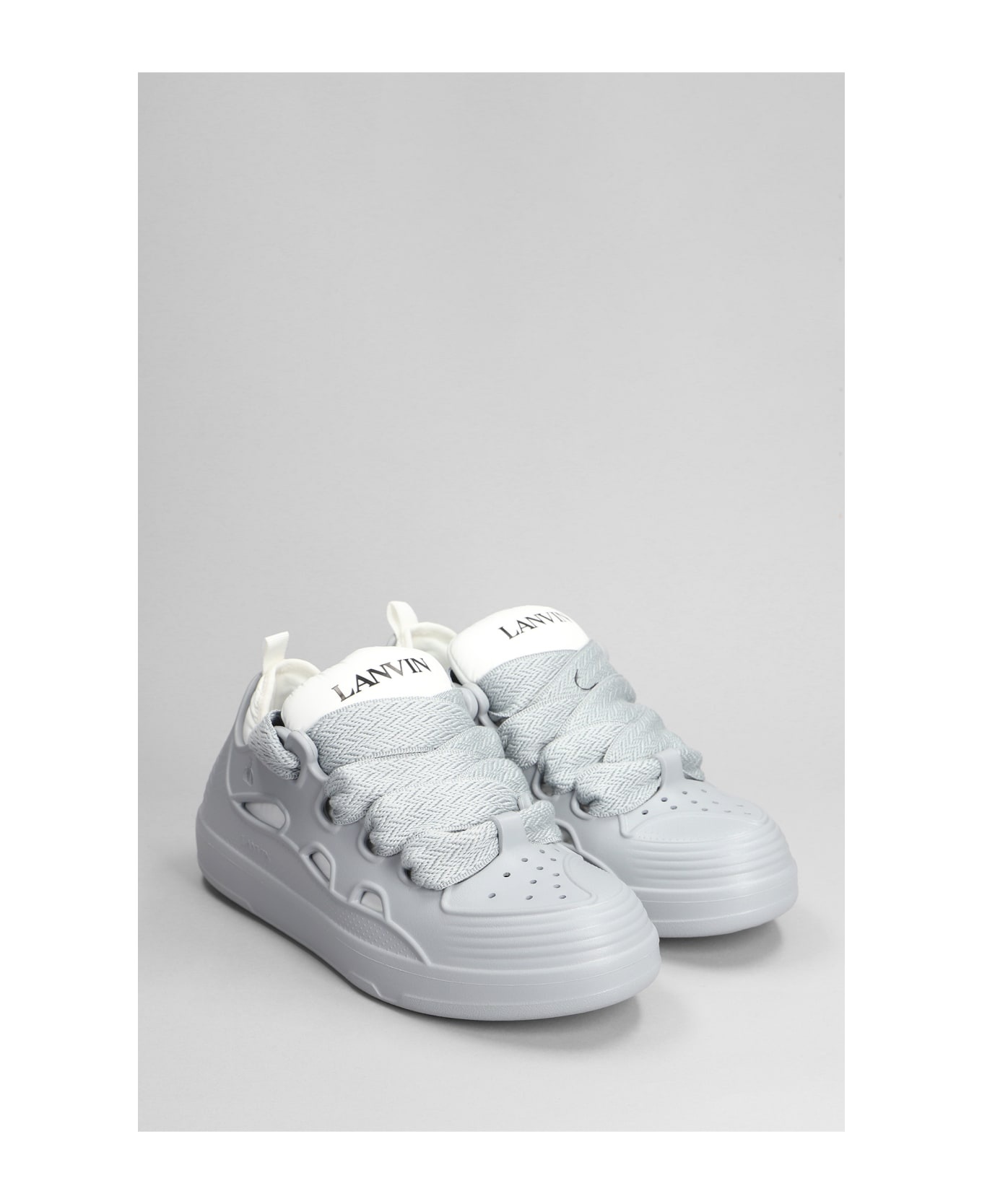 Curb Block Sneakers In Grey Polyethylene - 2