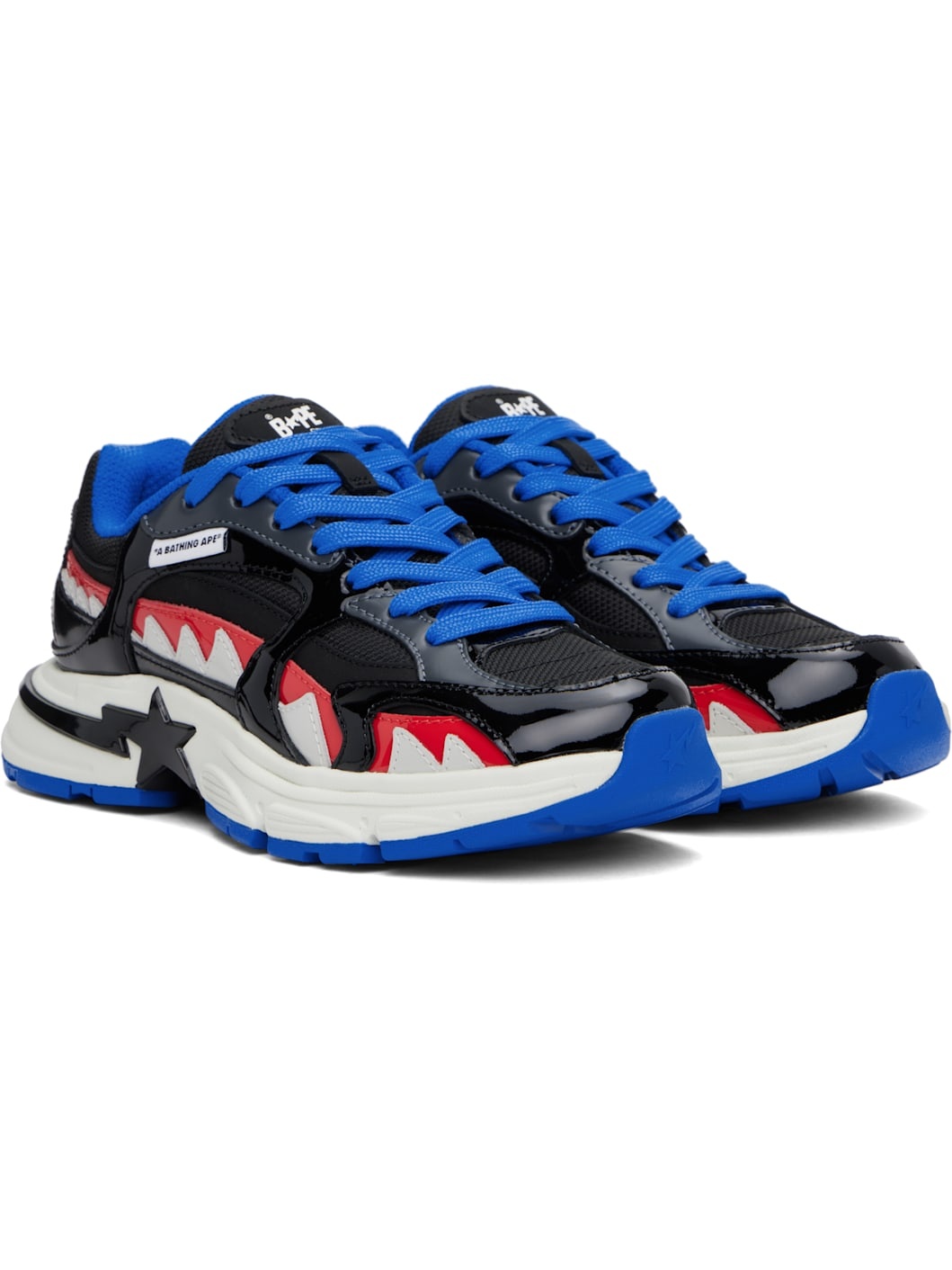 Black & Blue 'BAPE' Shark STA #3 Sneakers - 4