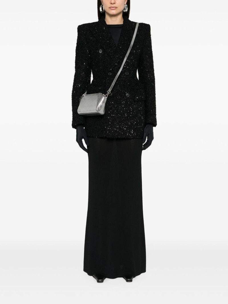 BALENCIAGA double-breasted bouclÃ© blazer outlook