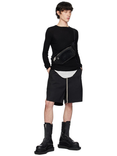 Rick Owens Black Ribbed Sweater outlook