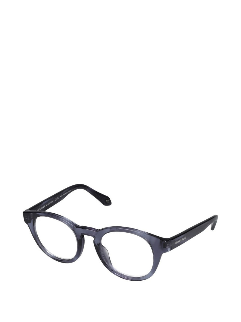 GIORGIO ARMANI Striato round-frame sunglasses outlook