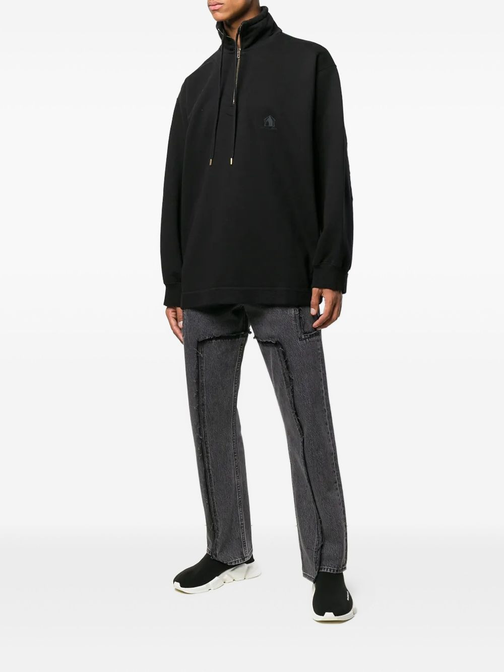 high-neck half-zip sweatshirt - 2