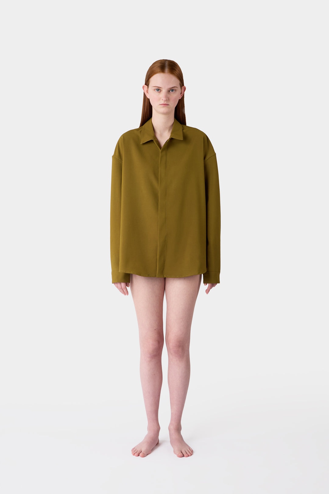 OVER SHIRT / olive green - 5