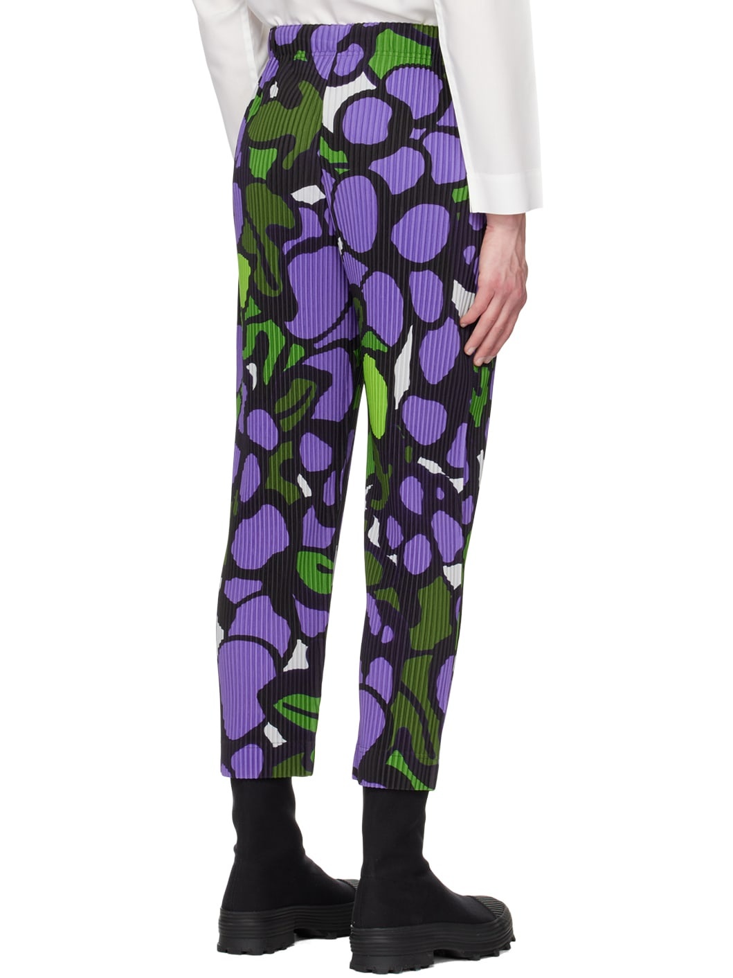 Purple Printed Trousers - 3