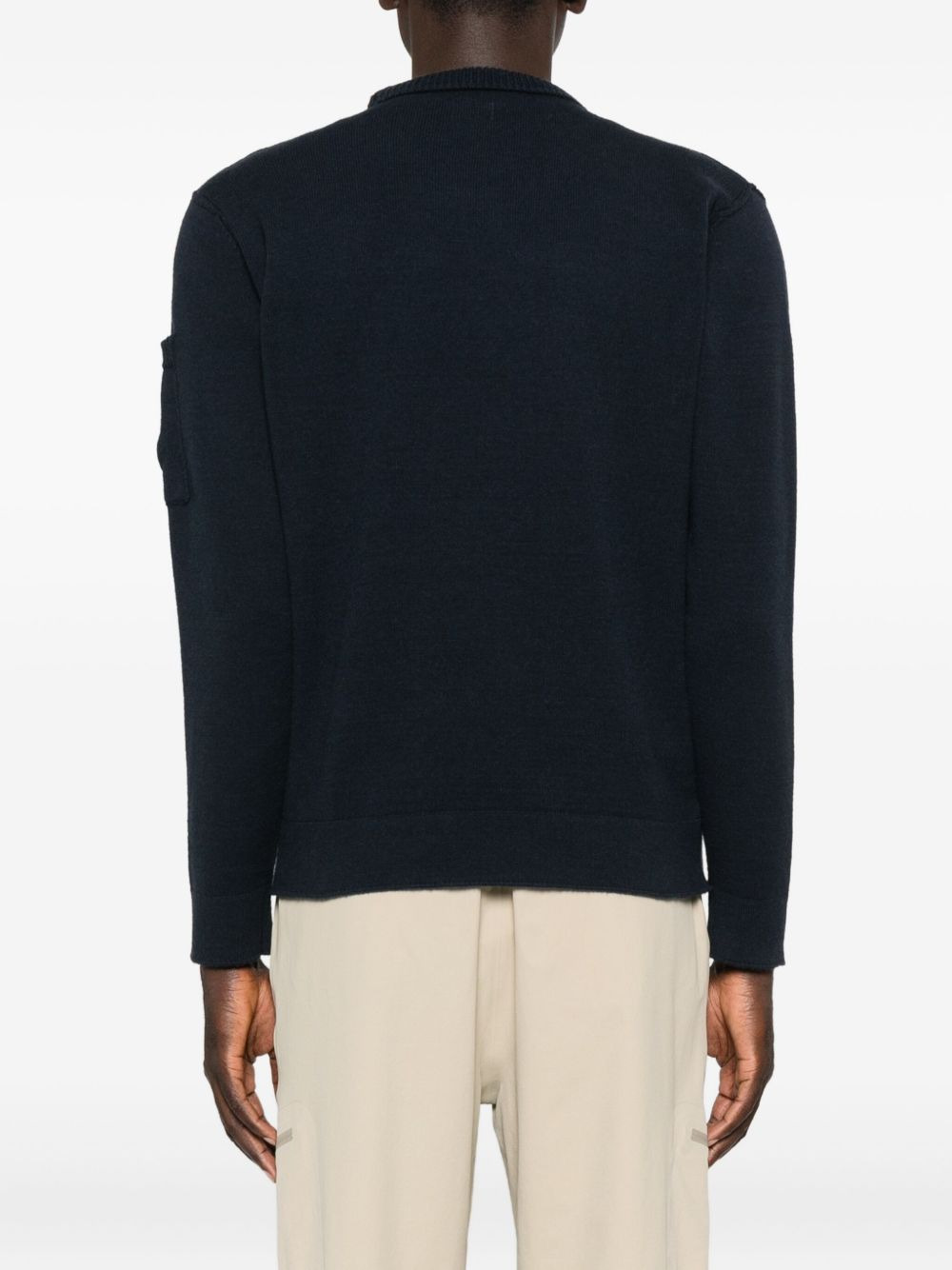 pocket crew-neck sweater - 4