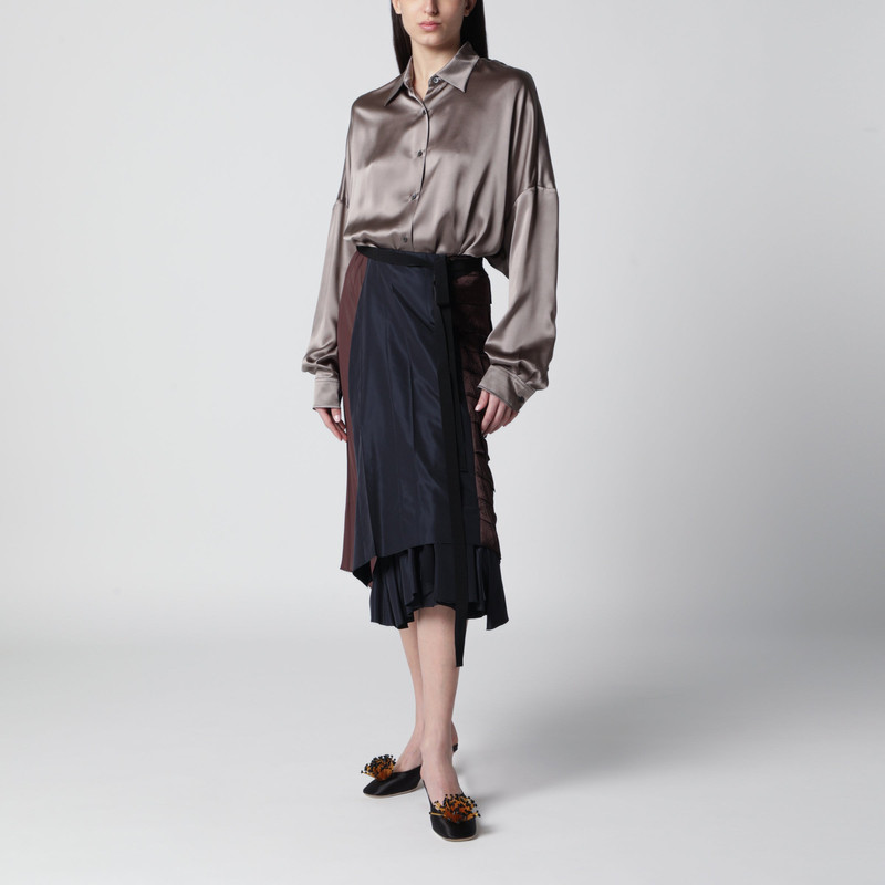Dries Van Noten Shirt Taupe Color in Silk outlook