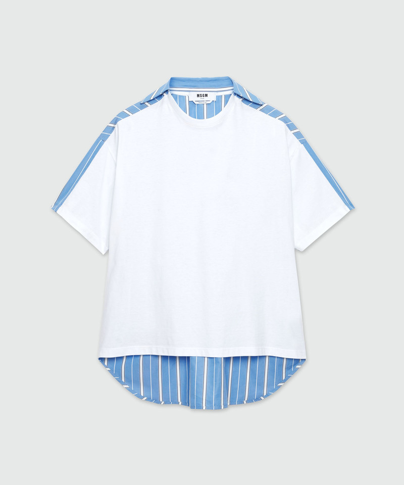 T-Shirt in mix of fabrics 1