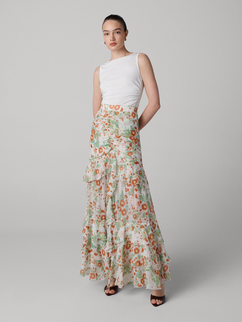 Thea Silk Chiffon Skirt 1