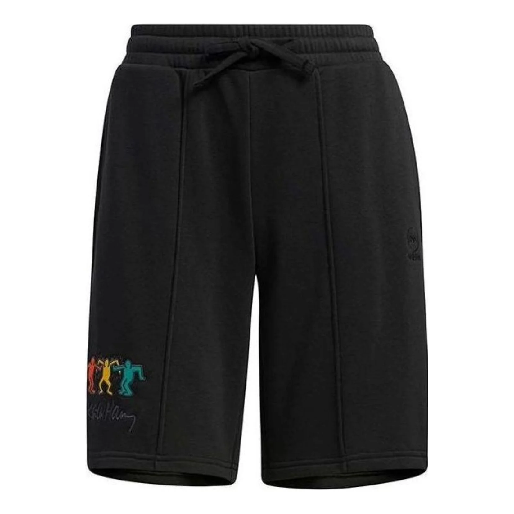 (WMNS) adidas Embroidered Letter Drawstring Shorts 'Black' HS6830 - 1