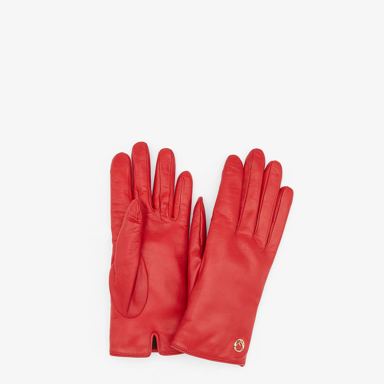 Red nappa leather gloves - 1