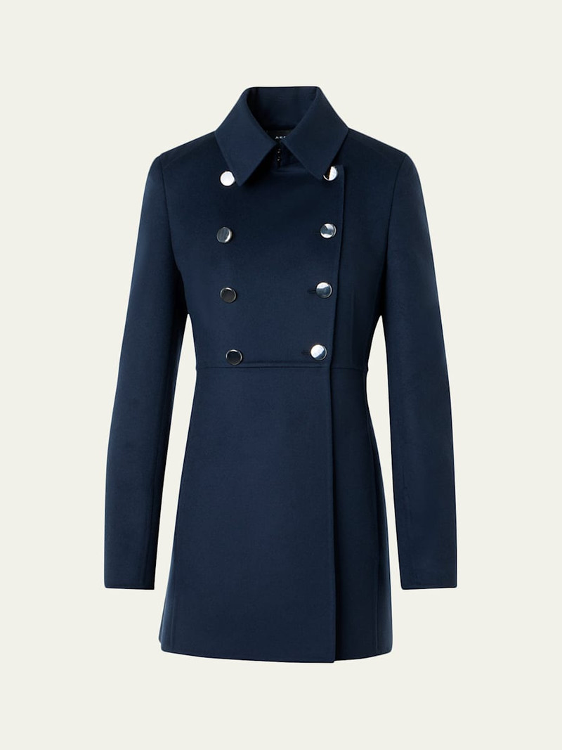 Iva Double-Breasted Wool Redingote Coat 1