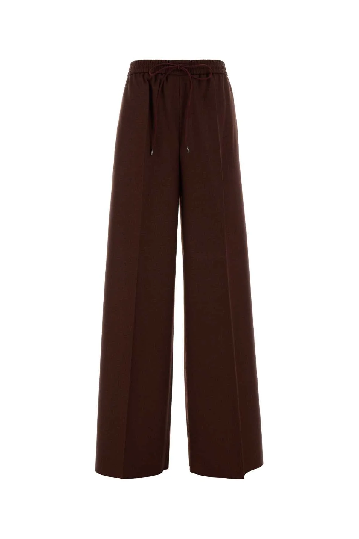 Max Mara Women Brown Wool Slalom Wide-Leg Pant - 1