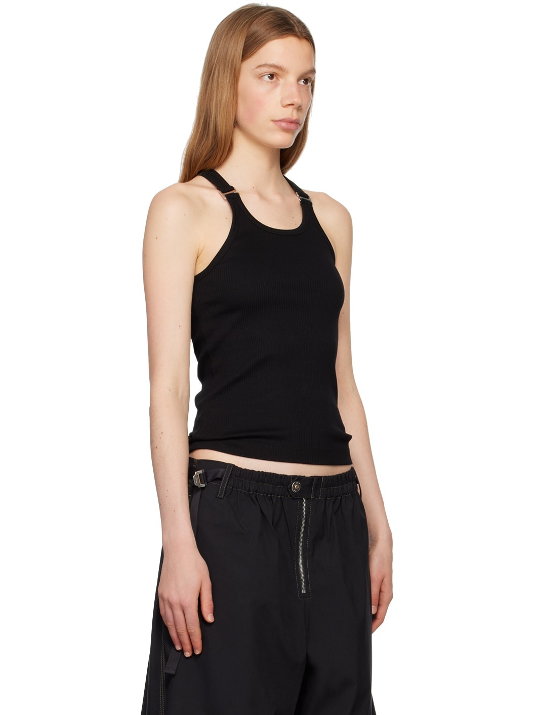 Black Hook-Eye Tank Top - 2