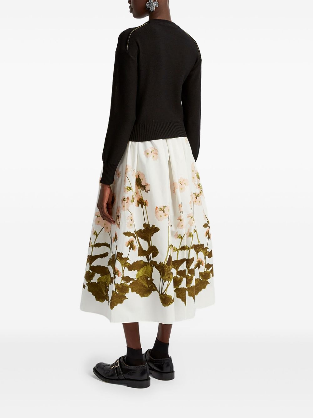 gathered midi skirt - 4